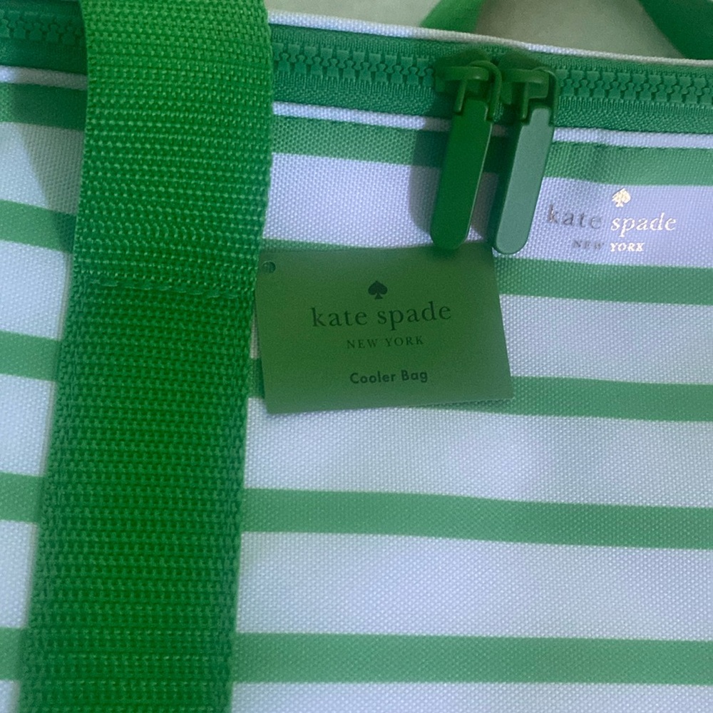 🆕♠️kate spade♠️ Cooler Bag, “Green Stripes”♠️ - Picture 6 of 7